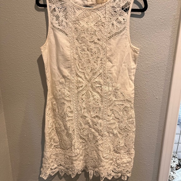 ANTHRO Moulinette Soeurs Ivory Lace Dress - Picture 4 of 8